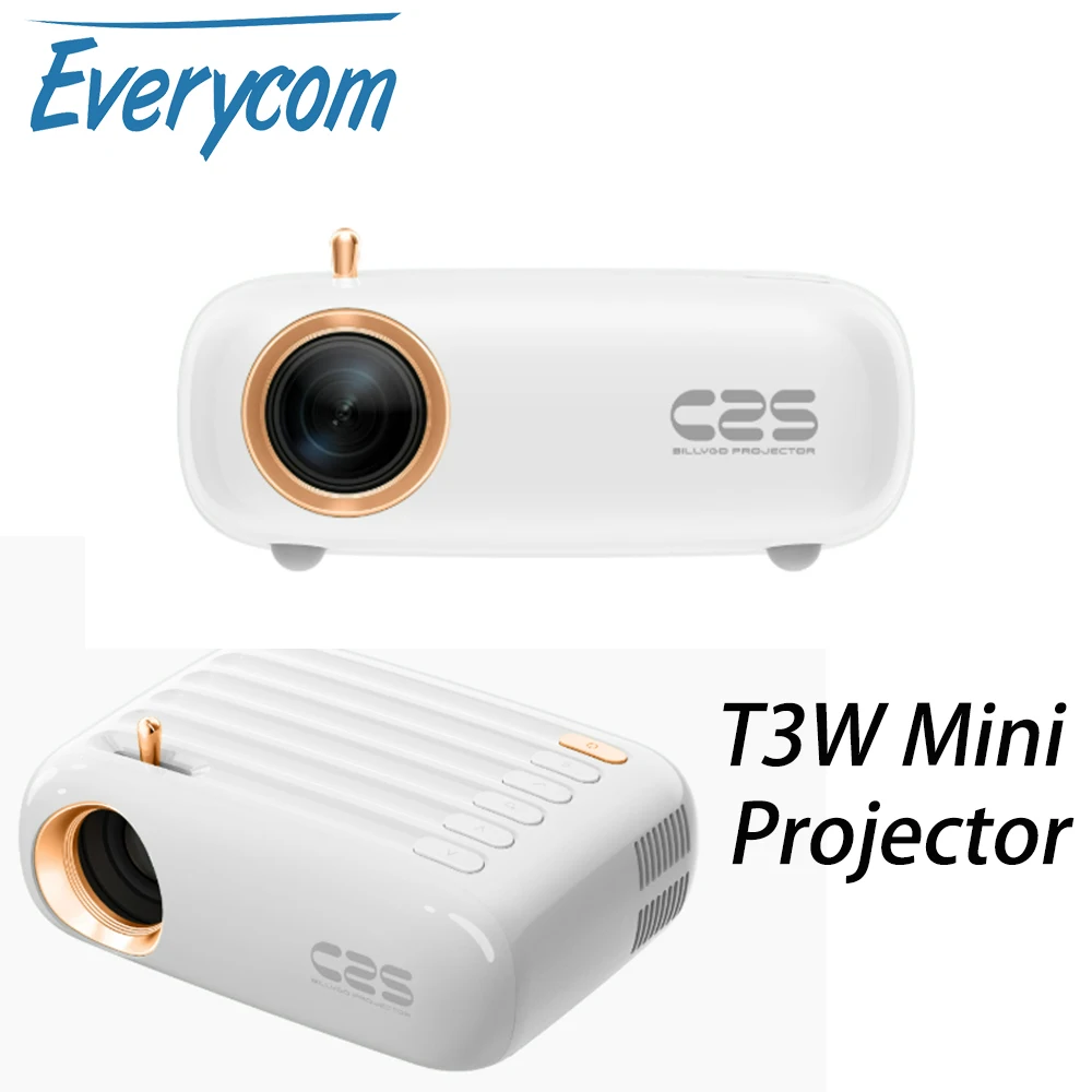 Everycom SKY-T3W Mini proyector Android 9,0 para cine en casa soporte portátil reproductor de vídeo multimedia 1080P proyector LED inteligente