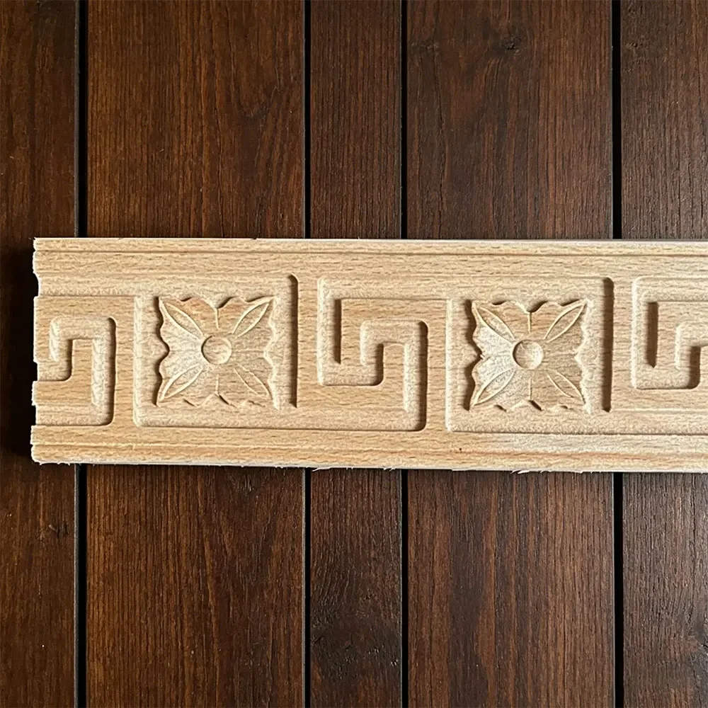 10PCS 50cm Wooden Carved Wood Twist Lines Decorative Indoor Door Semi Home Decor Decoration Accessories Figurines Miniatures DIY