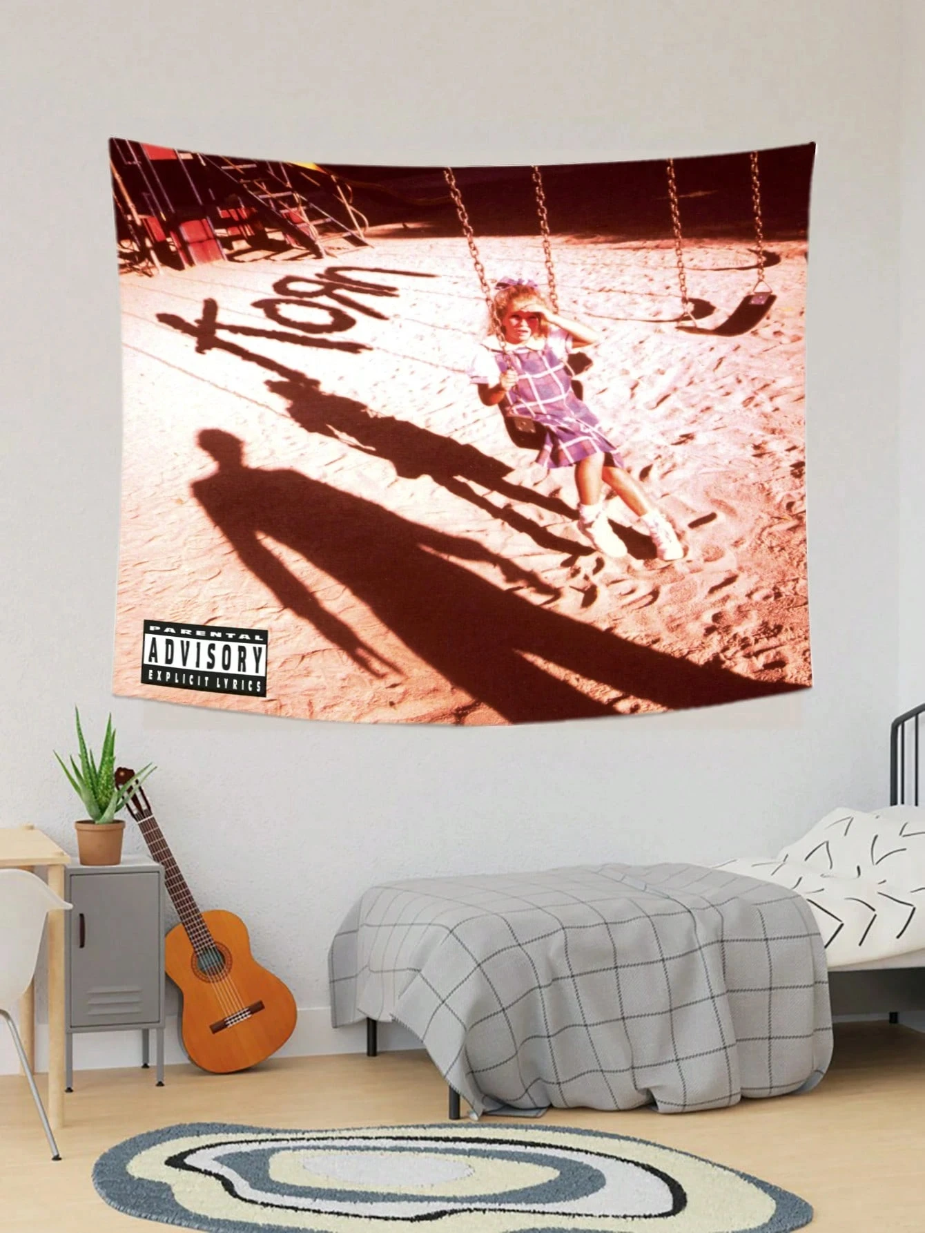 Korn Band Heavy Metal Rock Music Tapestry Wall Hanging for Bedroom Dorm Home Music Party Decoration Ideal Gift