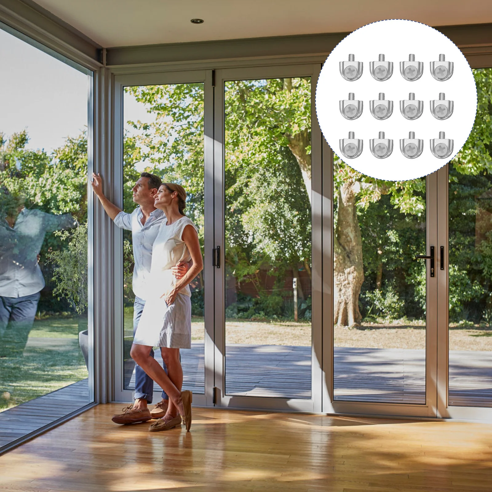 

20pcs Glass Clamp Zinc Alloy For Bathroom Kitchen Shelf Bracket Support Corrosion Resistant Load Bearing Building Hardware