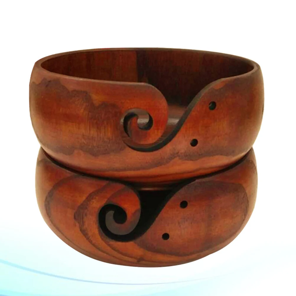 

Wooden Yarn Bowl Smooth Handmade Crochet Knitting Organizer Wool Storage Holder Heavy Stable Ball Storage Craft Knitting