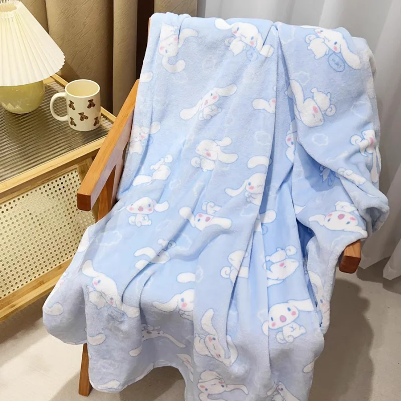 

New Cinnamoroll Sanrio Cute Coral Plush Blanket Office Home Lounge Chair Blankets Fashion Soft Aircondition Printed Blankets