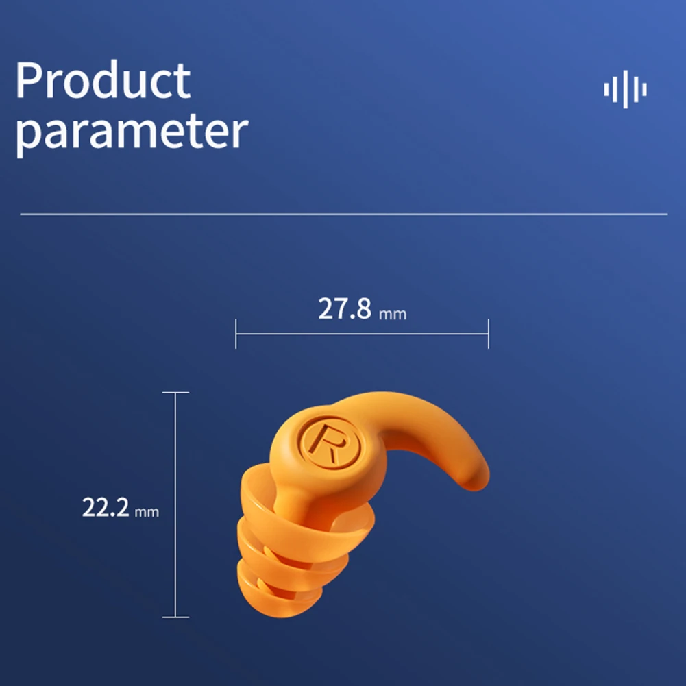 Protezione per le orecchie in Silicone impermeabile 3 strati tappi per le orecchie da nuoto tappi per le orecchie a cancellazione di rumore tappi