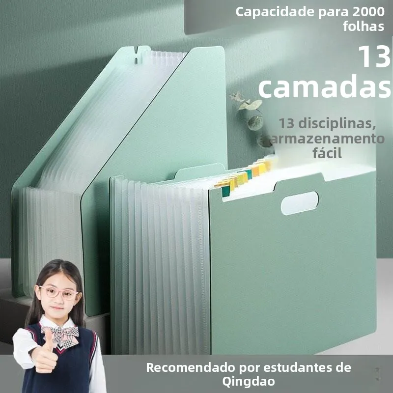 large-capacity-a3-test-paper-storage-bag-stand-up-accordion-file-student-file-folder-high-schooler-organizer-tool-plastic-mat