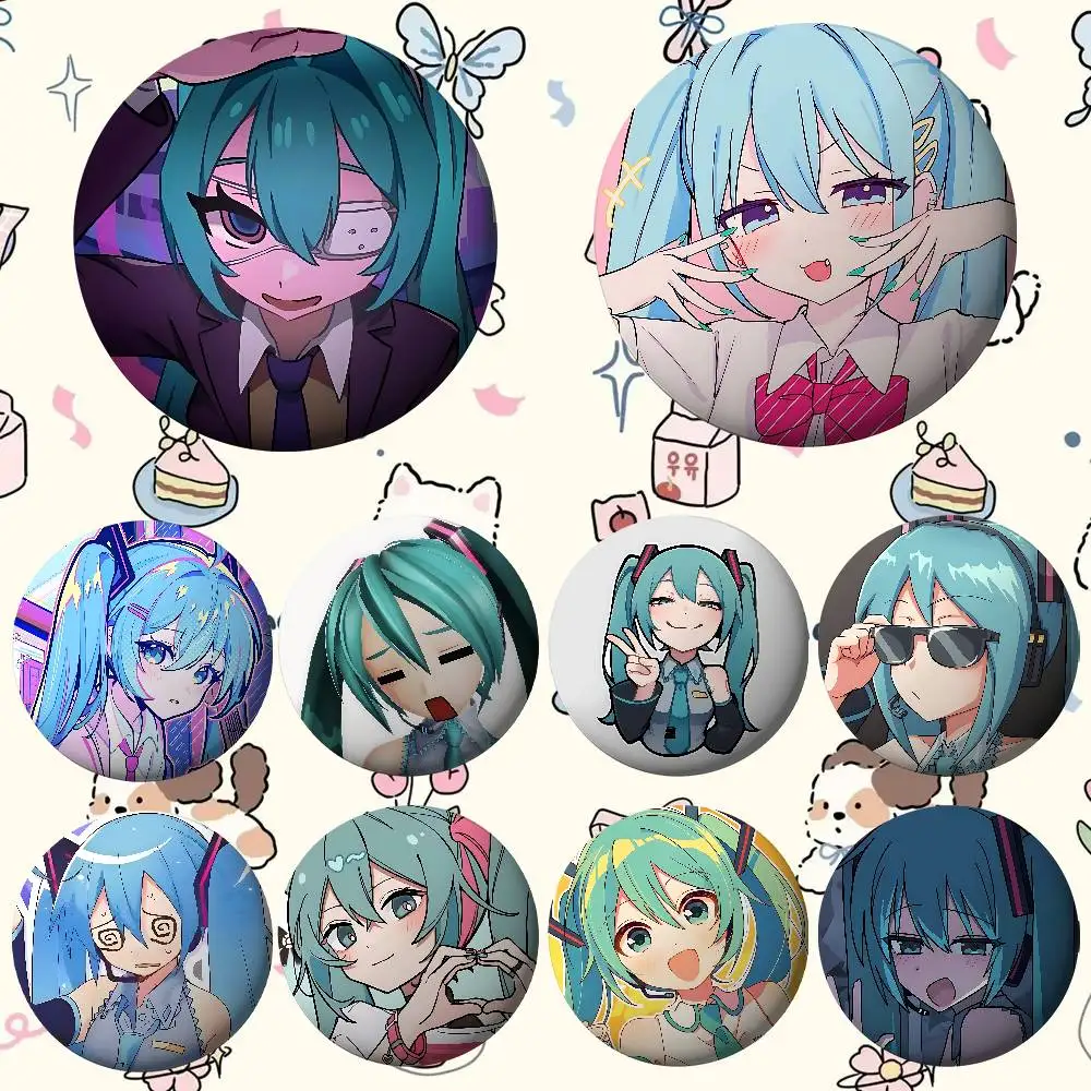 Kawaii المغني Miku-S شارات صفيح لينة زر دبوس بروش شارة معدنية مخصصة مجوهرات اكسسوارات قبعة حقيبة التلبيب #1