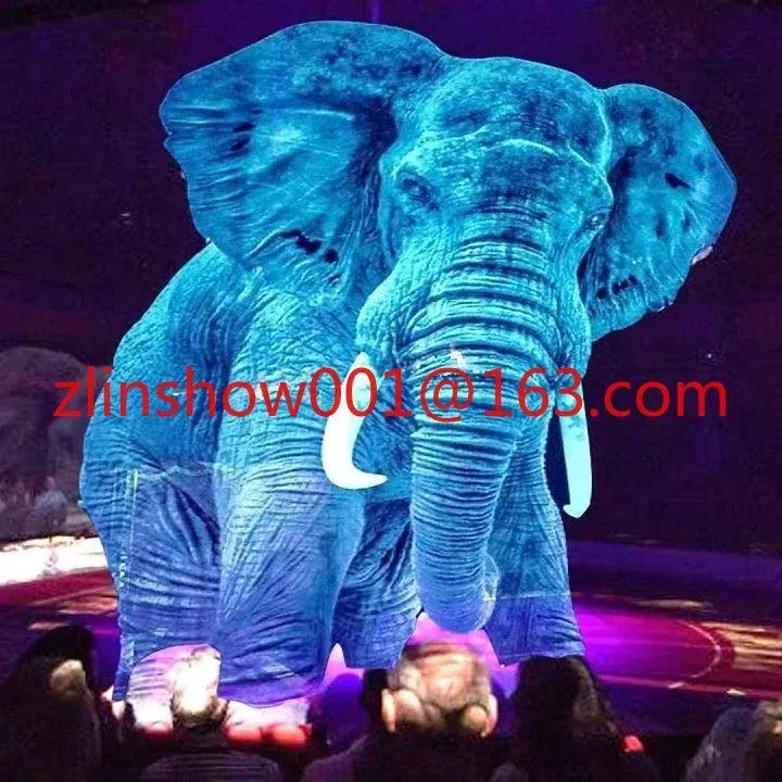 100inch Holo Gauze 3D Screen 360 Degree Holographic projection Hologram Mesh Screen For Big Stage Music Concert Event