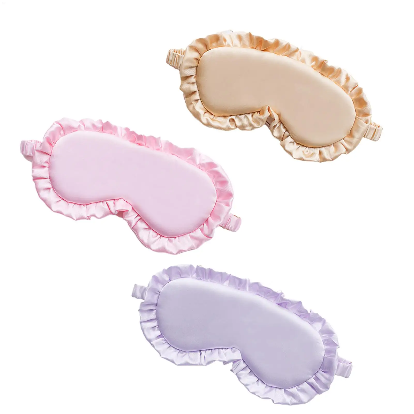 Silk Ruffle Sleep Eye Mask Soft Sleeping Eye Covers Night Dream Travel Relax Cover Eyeshade Health Sleeping Shield Eye Care Tool