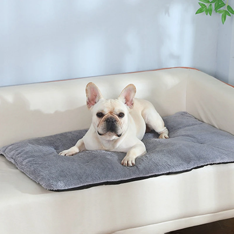 Dog Bed Short Plush Pet Heated Sleeping Mat Cats And Dogs Cute Pet Mat Blanket Thickened Sleeping Mat Small Large Dog Pet Suppli