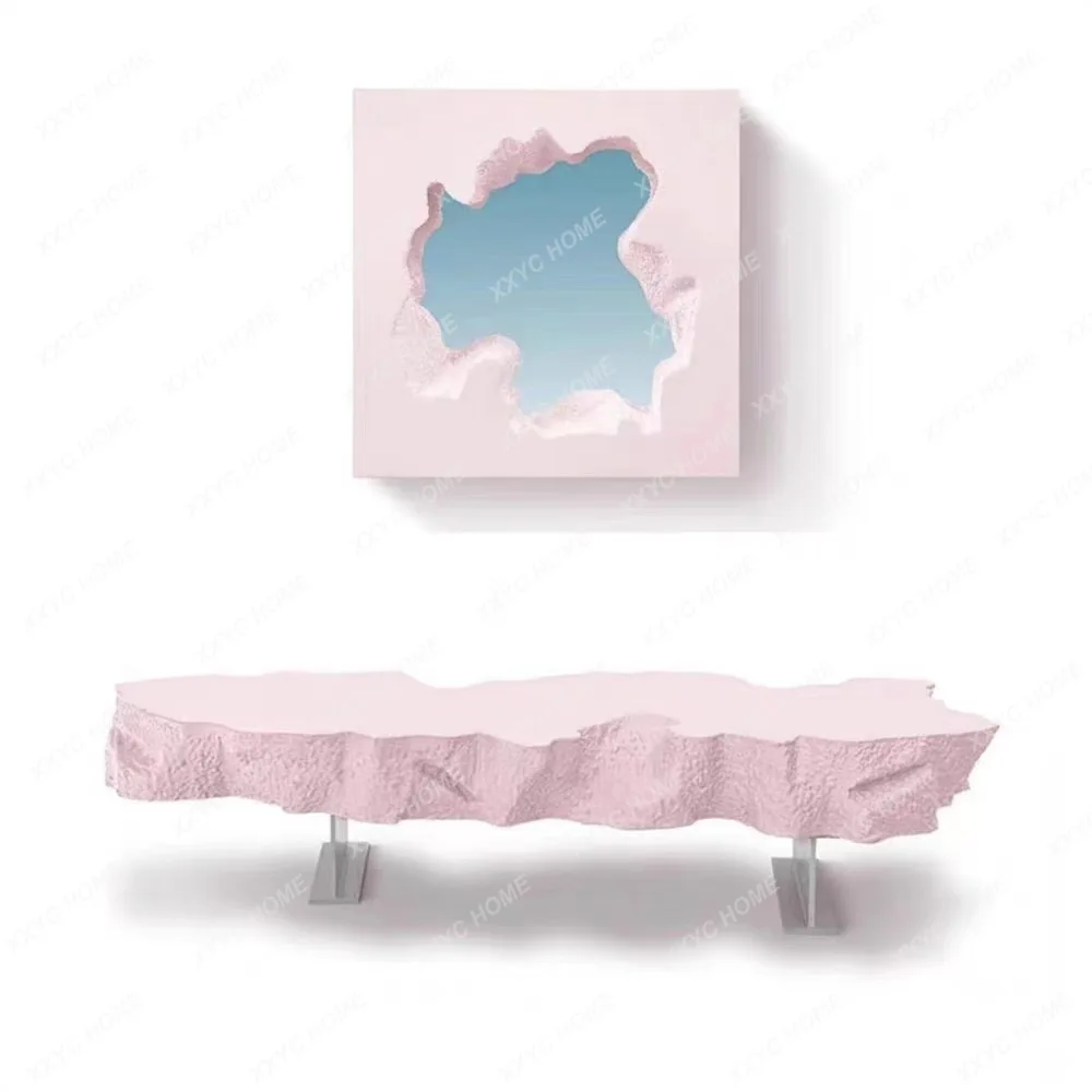 TT Modern Light Luxury Minimalist Wabi Style Creative Fiberglass Table
