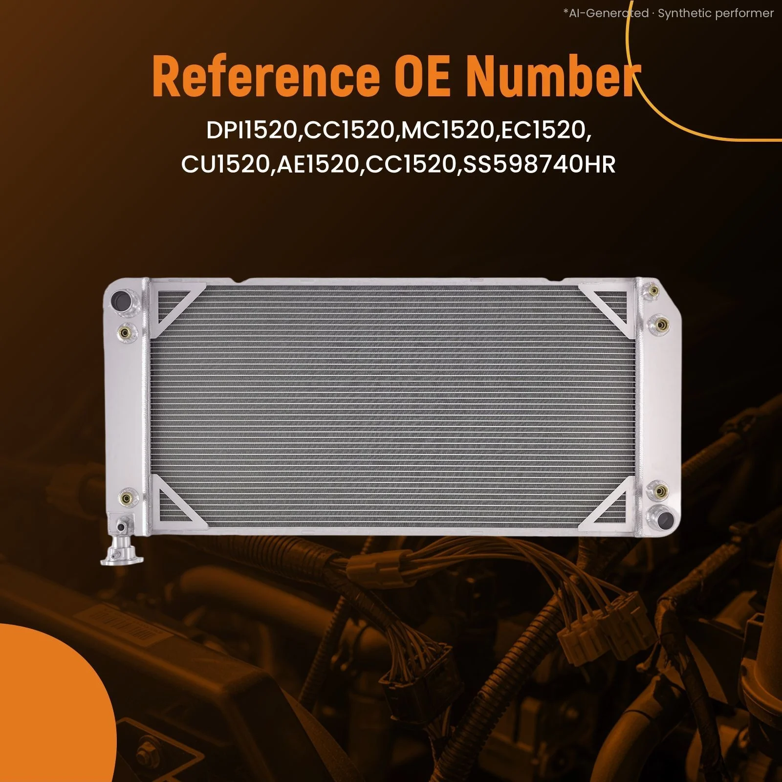 4 Row Aluminum Engine Radiator for Cadillac Escalade EXT 5.7L 1999-2000 DPI1520