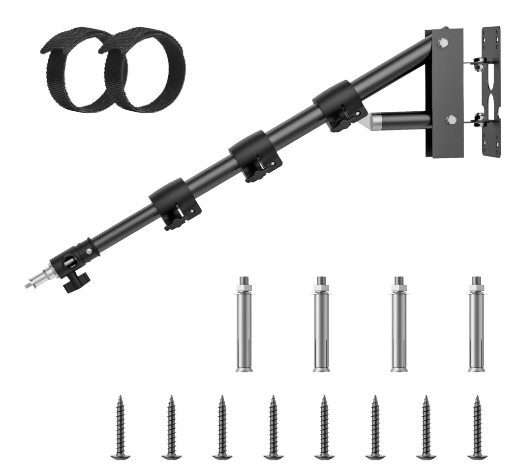 

Wall Mount Triangle Boom Arm 39.37inch/ 100cm/137/170cm, Ring Light Mount Support 135°Flexible Rotation
