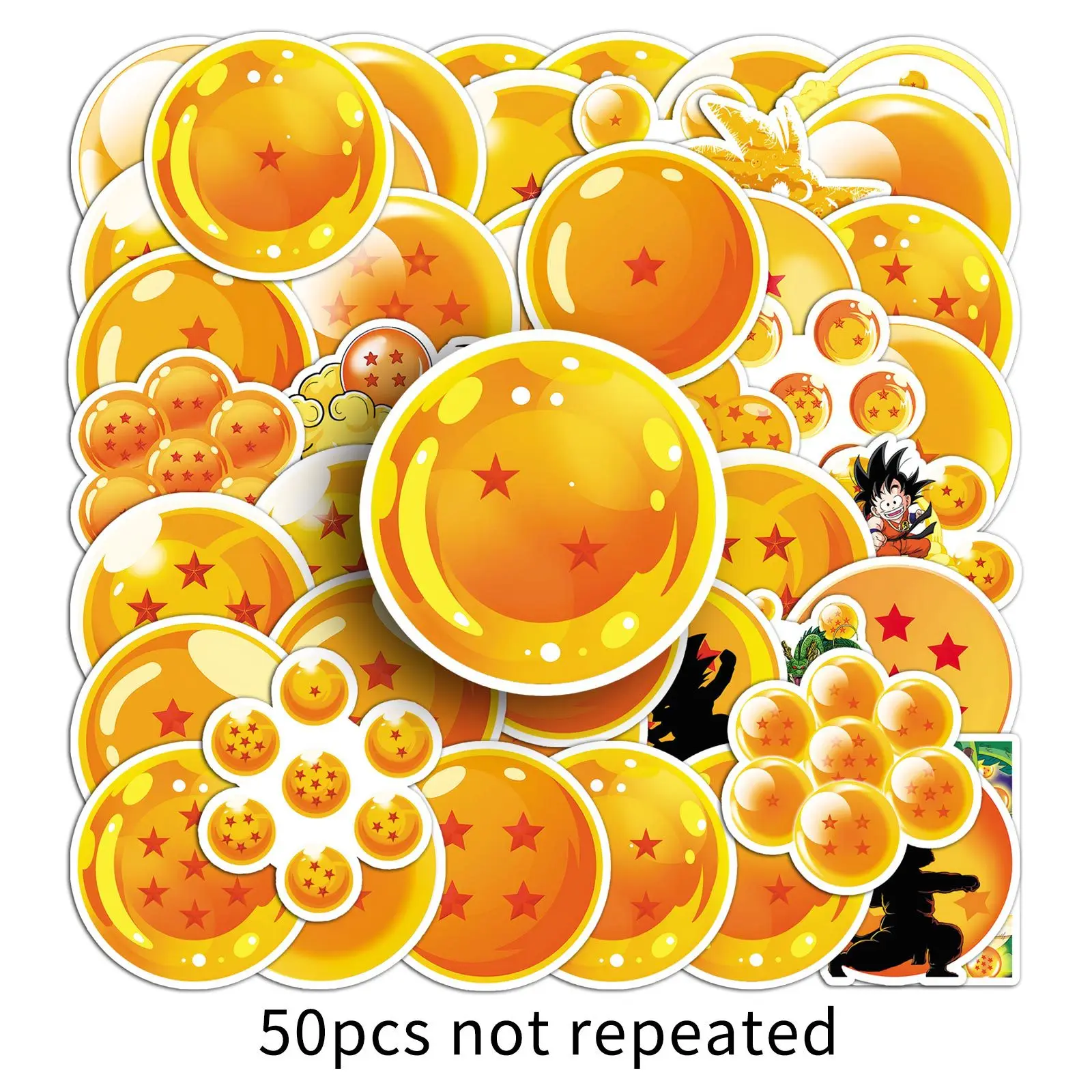 

10/30/50PCS Dragon Ball Z Ball Cartoon Cartoon Sticker DIY Phone Laptop Luggage Skateboard Graffiti Decals Fun for Kid