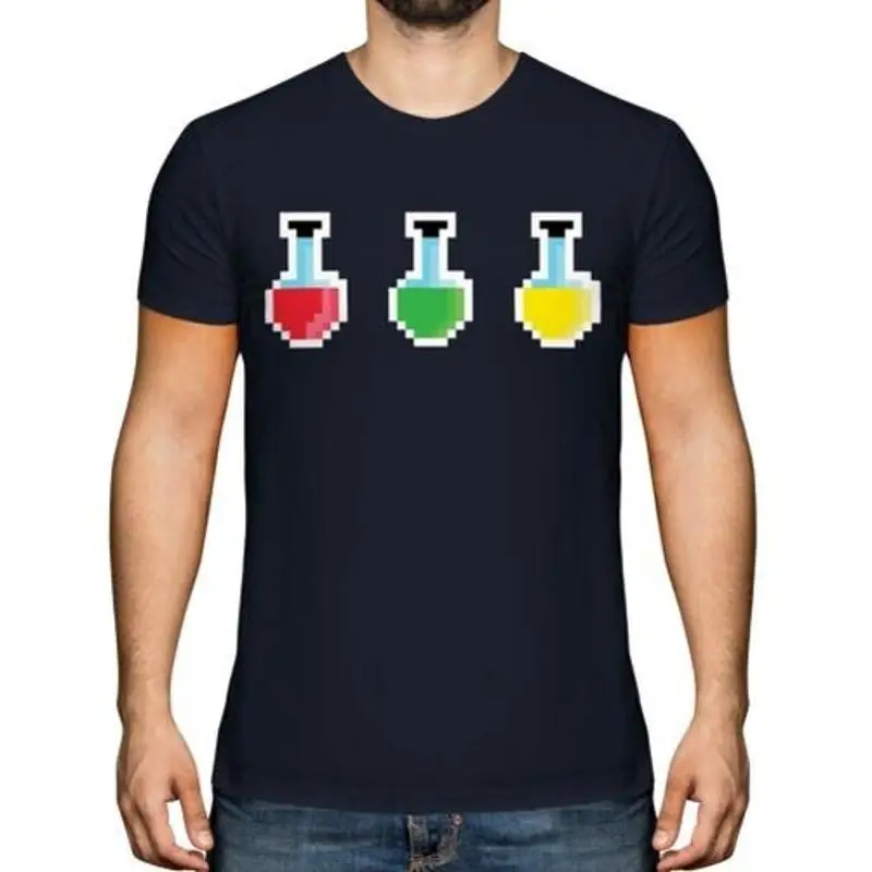 Retro Gaming Green Potion Men's T-Shirt Top Gift 8 Bit 16Bit