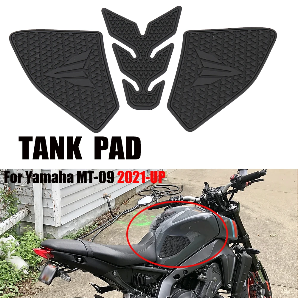 MT09 SP 2021 2022 Anti-selip Stiker Bantalan Tangki Bahan Bakar Sisi Stiker Tahan Air 2023 Aksesori Motor untuk YAMAHA MT-09 MT