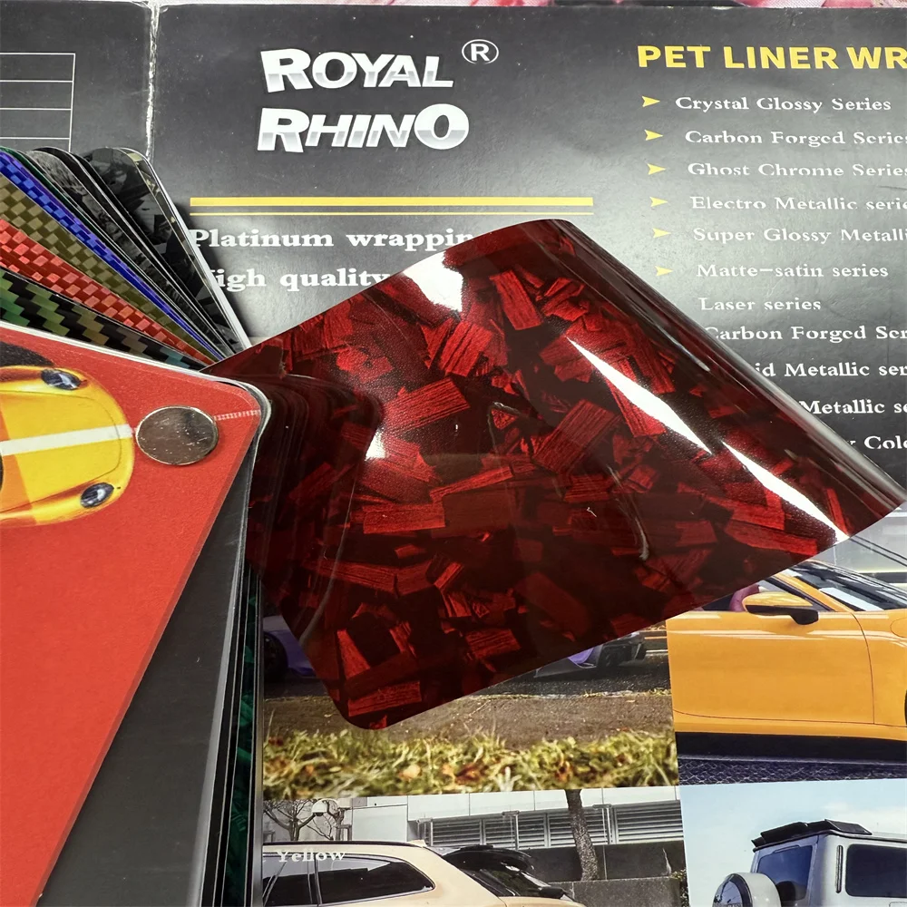 

152CMx18M PET Super Glossy Carbon Red Color Wraping Vinyl Wrap Sticker For Car Decals Motorcycle Sticker Car Sticker Paint