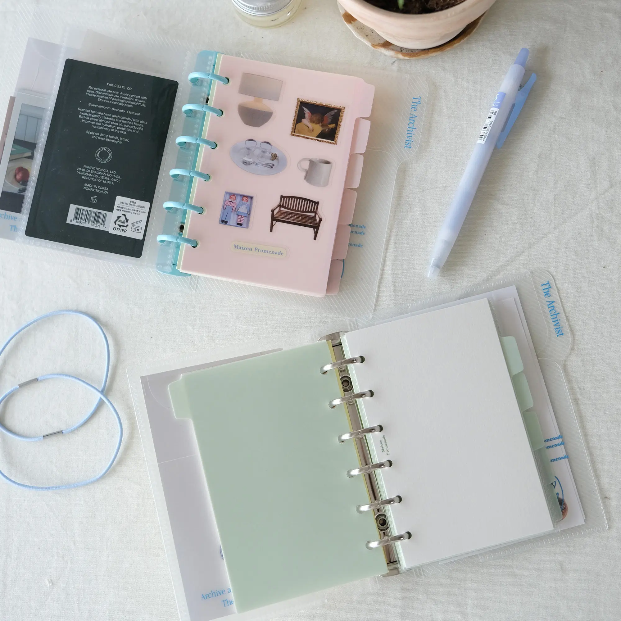 Tulip See-through A7 Loose-leaf Handbook PP Removable Niche Polaroid Organizer Stargazer Card Book Ins