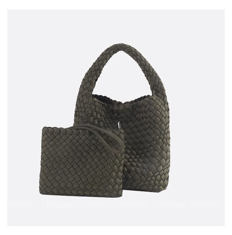 ZR DIARY High Elastic Fabric Woven Bag Women Advanced Texture Handheld Bucket Bag Versatile Crossbody Bags bz815