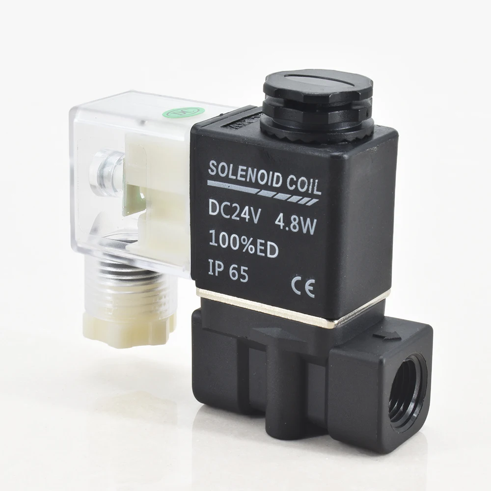 2P025 2/2 way 1/8 inch 2P025-06 110V 220V AC 12V 24V DC Electric Air Mini Pneumatic Solenoid Valve