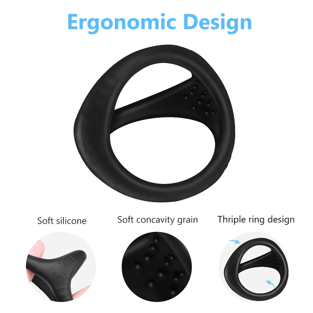 Penis Cock Ring Reusable Silicone Semen Cock Ring Penis Enlargement Delayed Ejaculation Erection Sex Toys For Men Sex Shop