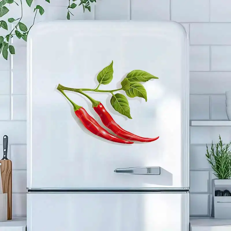 Watercolor Chili Pepper Stickers Decoration for Living Room, Wall, Bedroom, Toilet and Home Decor Waterproof Decals M1608