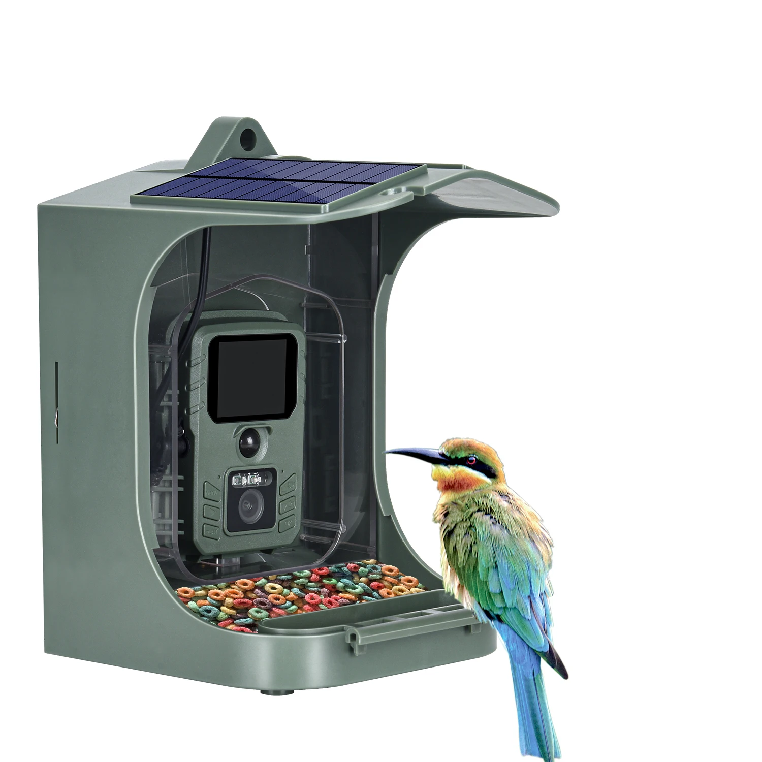 

New Bird Feeder Camera with Solar Panel Built-in 3000mAh Lithium Battery 1296P 24MP WiFi and BT Control BC-303W