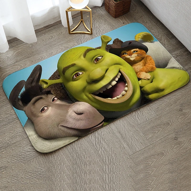 Floor Mats Non-slip Mat Bedside Carpet Living Room S-Shrek Rugs Foot Carpets Entrance Doormat Kawaii Kids Rug Home Kitchen Decor