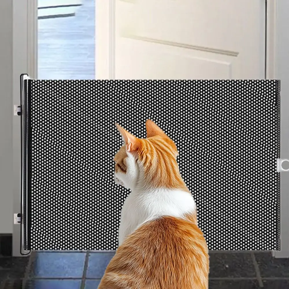 

Pet Dog Gate Network Fence Baby Safety Gate Breathable Mesh Enclosure Indoor Retractable Gate Pet Separation Isolated Guard