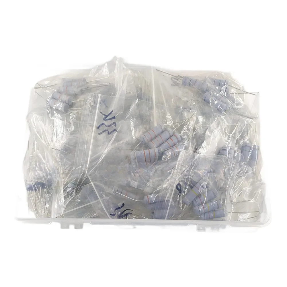 5W Carbon Film Resistor Kit 300 Resistors 60 Values 820K 5% Tolerance 4-Band Color Coding for Electronics Workbench