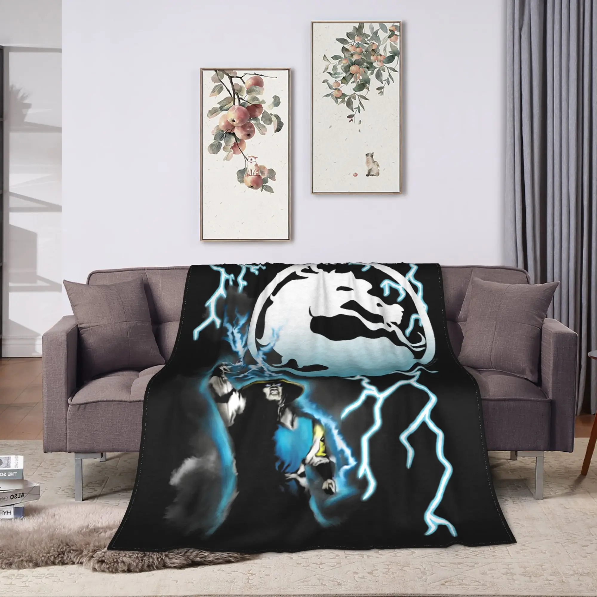 Mortal Kombat Klassic Raiden Plush Blanket Kids Adult  Flannel Throw Blanket For Home Decor Soft Quality Bedspread Gift Idea