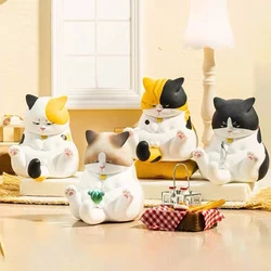 Anime Staring At The Crotch Cat 3 Blind Box Kawaii Animal Mysterious Surprise Figure Guess Bag Pvc Model Doll Toy Birthday Gift