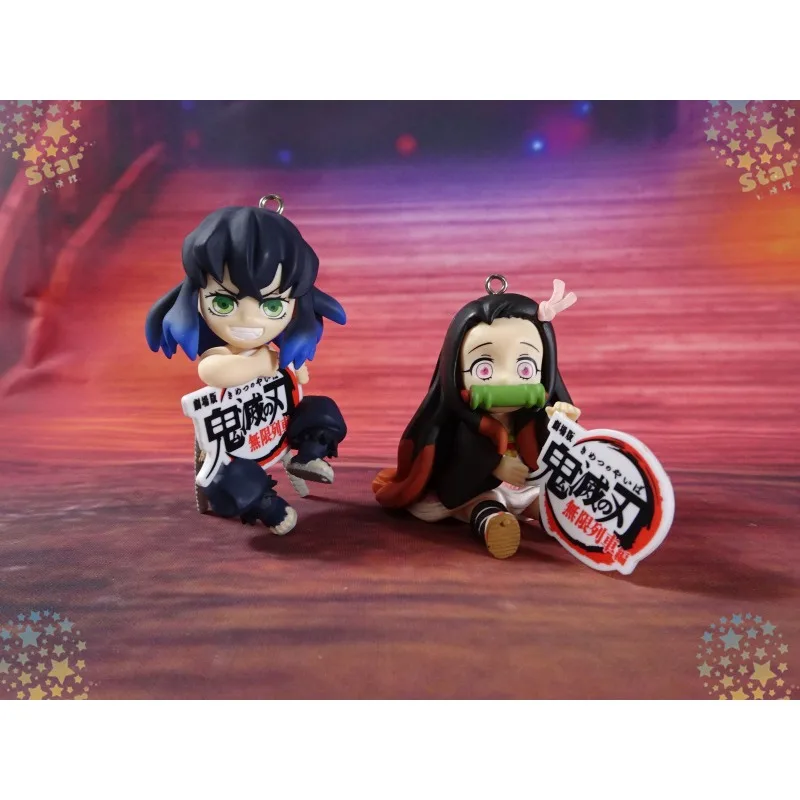 

Официальная японская версия убийцы демонов Kimetsu No Yaiba Mugen Train Inosuke Nezuko фигурка брелка