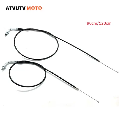 90cm 120cm 오토바이 가속기 구부러진 케이블 스로틀 케이블 ATV 50cc 90cc 125cc 구덩이 자전거 TTR SSR Motocross Pit Dit Bike