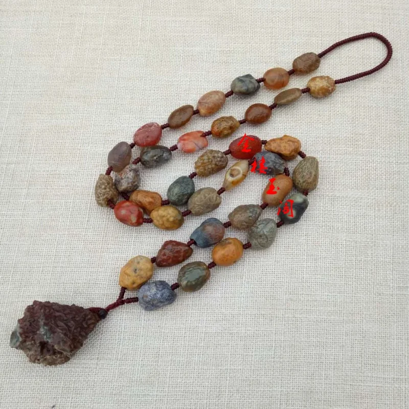Jewelry Pendant Alashan Gobi Raisin Sugar Heart Tendon Stone Agate Necklace Sweater Chain