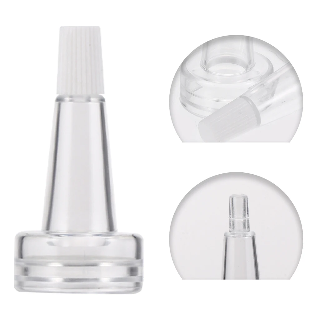 

50pcs Essence Horn Transparent Liquid Bottle 20-Teeth Serum Bottle Glass Lid Professional Vial Vial Lid Sealing Cap
