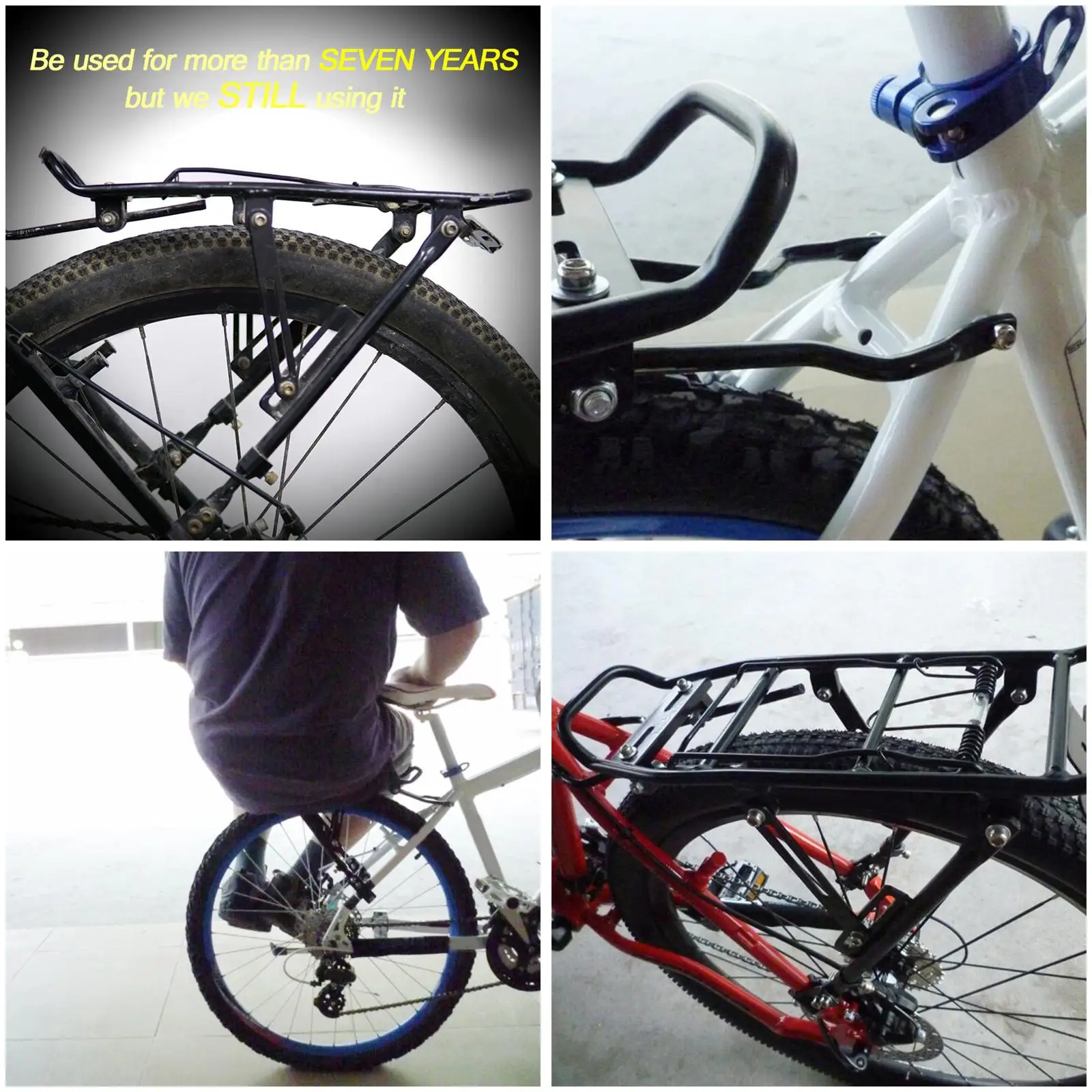 

Bicycle Rear Carrier Rack Seatpost Mount Aluminum Alloy Strong Cargo Shelf for Bikepacking and Long Trips