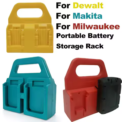 Battery Holder Storage For Dewalt 18v 20v For Milwaukee M18 For Makita 18V Li-ion Battery Portable battery holder with handle