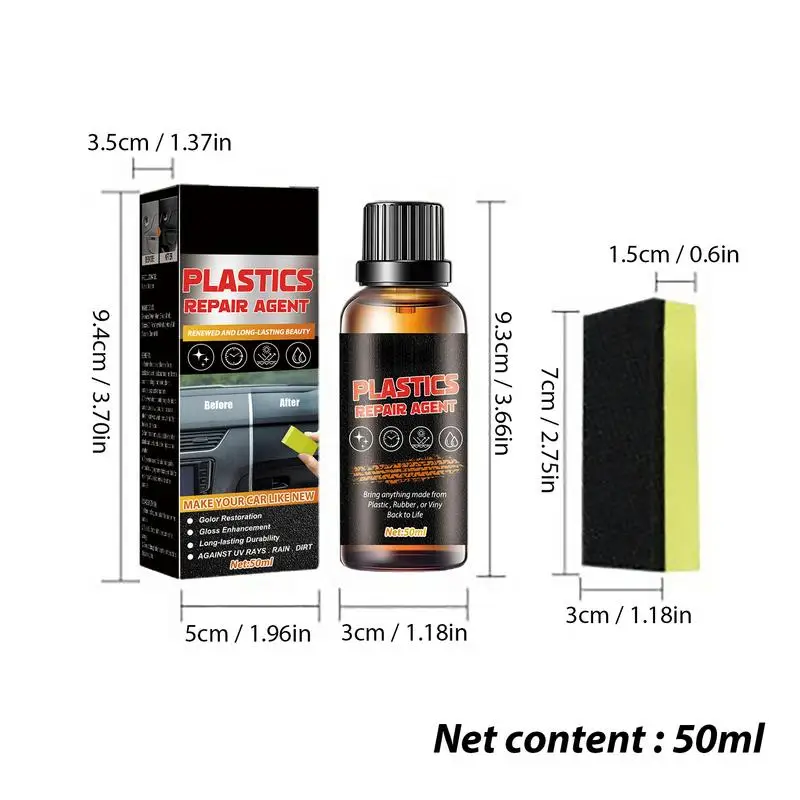 50ml Plastic Repair Car Interior Cleaner Ceramic Coating Spray Agent Detailing Refreshed Car Interior Accessories For Cars SUV