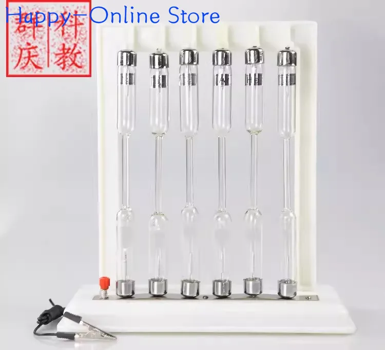Spectral Tube Group 25107 Six Pcs Spectral Tubes Hydrogen Helium Emission Spectrum Atomic Physics Teaching Instruments