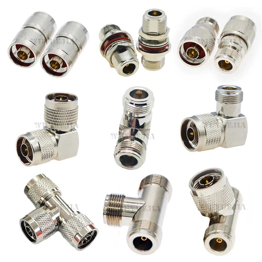 L16 N Type Connector N Male Plug to N Female Jack 90 Degree Right Angle Tee Type 3Way Splitter Waterproof N 50 ohm RF Adapter