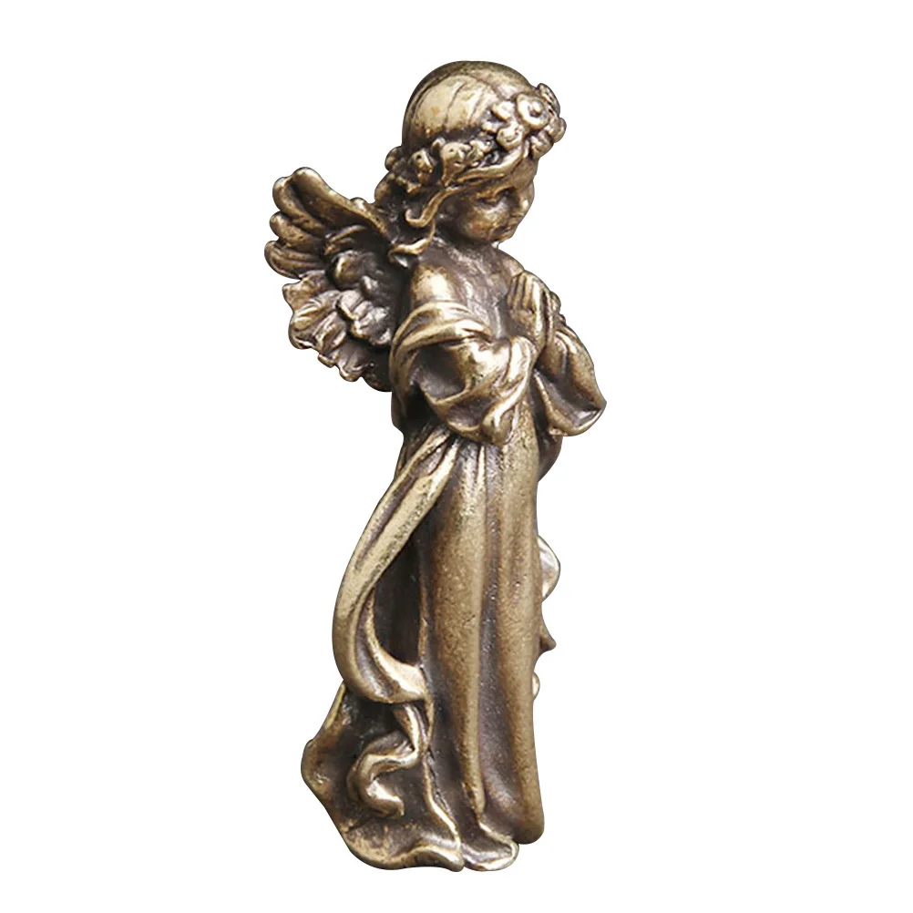 

Desktop Copper Craft Adornment Angel Sculpture Decor for Indoor Decoration Premium Material Exquisite Design Space-Saving Decor