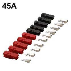 5 Pairs 15/45 Amp Power Pole Red Black Connectors For Marine Power Connector Copper Terminals