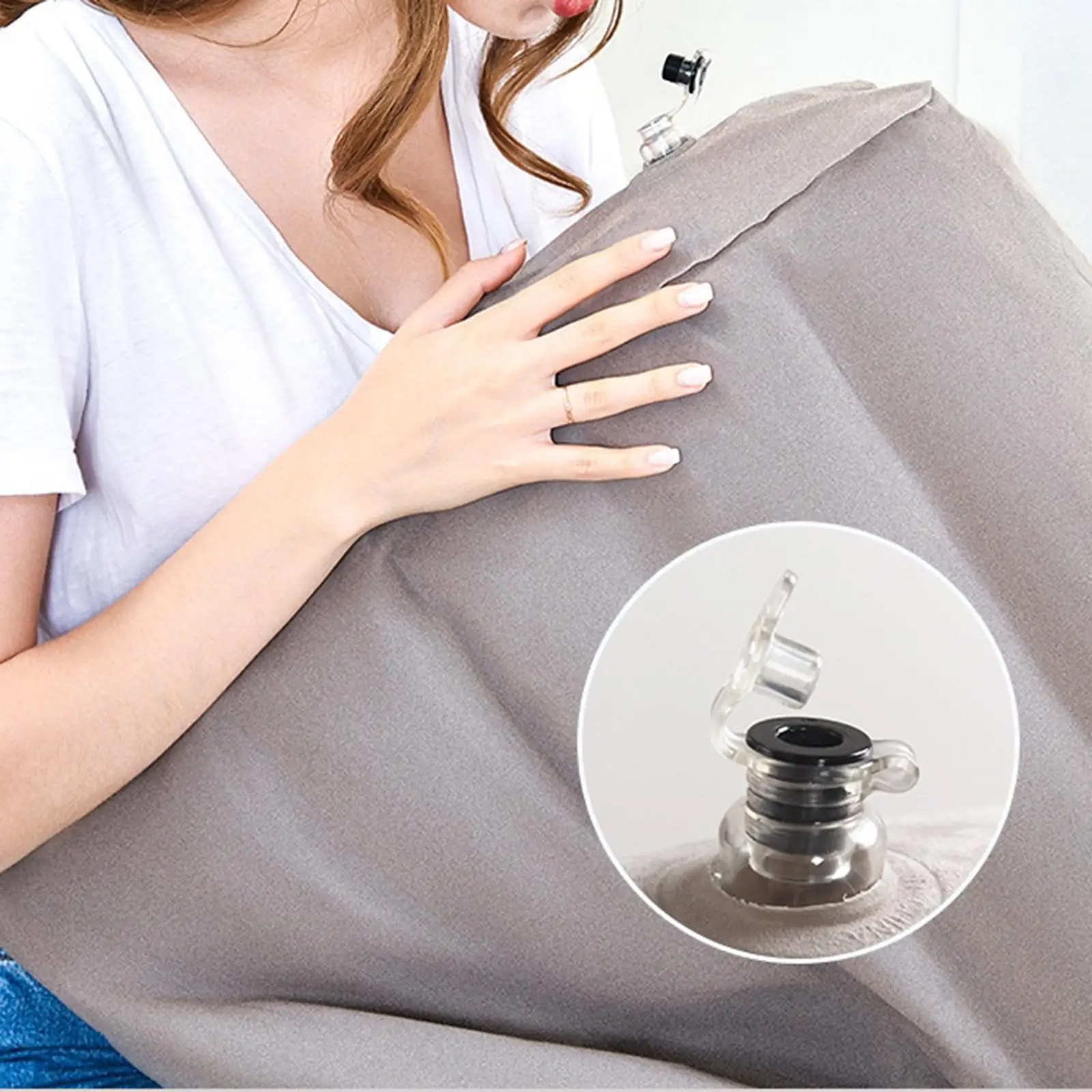 Inflatable Wedge Pillow Portable Bed Pillow, Comfortable Under The Knee Pillow,