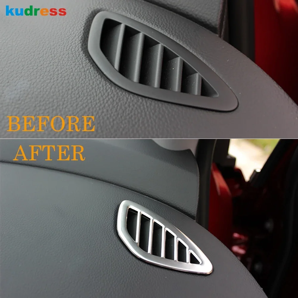 For Chevrolet Cruze 2017 2018 Stainless Steel Car Front Upper Air Condition Vent Outlet Cover Trim Interior Moulding Accessories