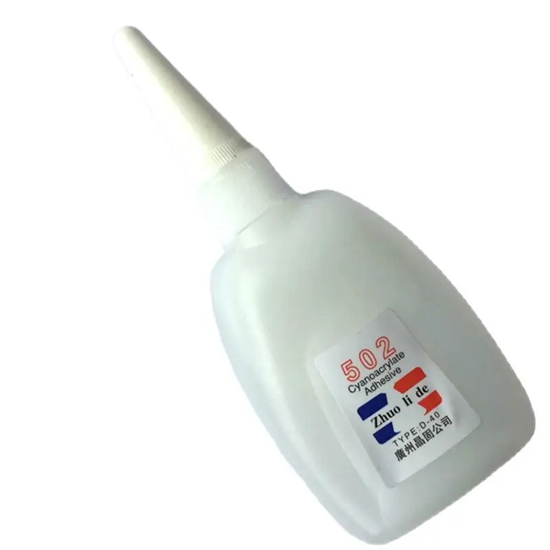 40g 502 Liquid Glue With Dropper Instant Adhesive Wood Metal Rubber Plastic Advertising Glue Strong Bond Mold Glue Fast Curing