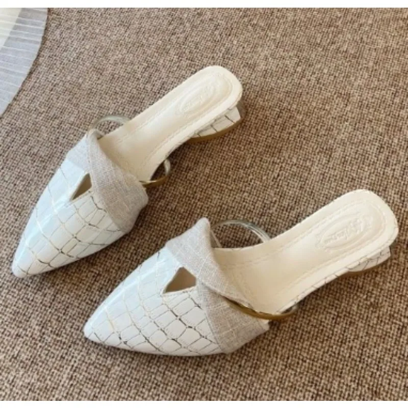 

New Style Luxury Women's Shoes Party Pump High Heel Fashion Summer Sexy Dress High-heeled Sandals Pointed Women's Shoes Slippers