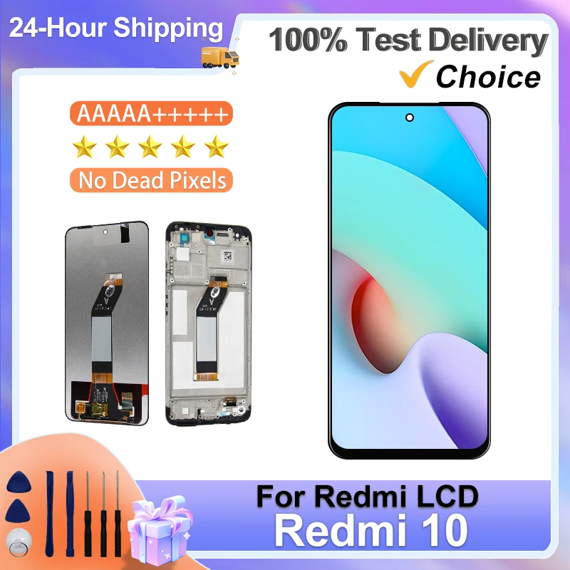 6.5” For Xiaomi Redmi 10 LCD Touch Panel Screen Digitizer Assembly For XIAOMI 21061119AG 21061119DG Display Replacement Parts
