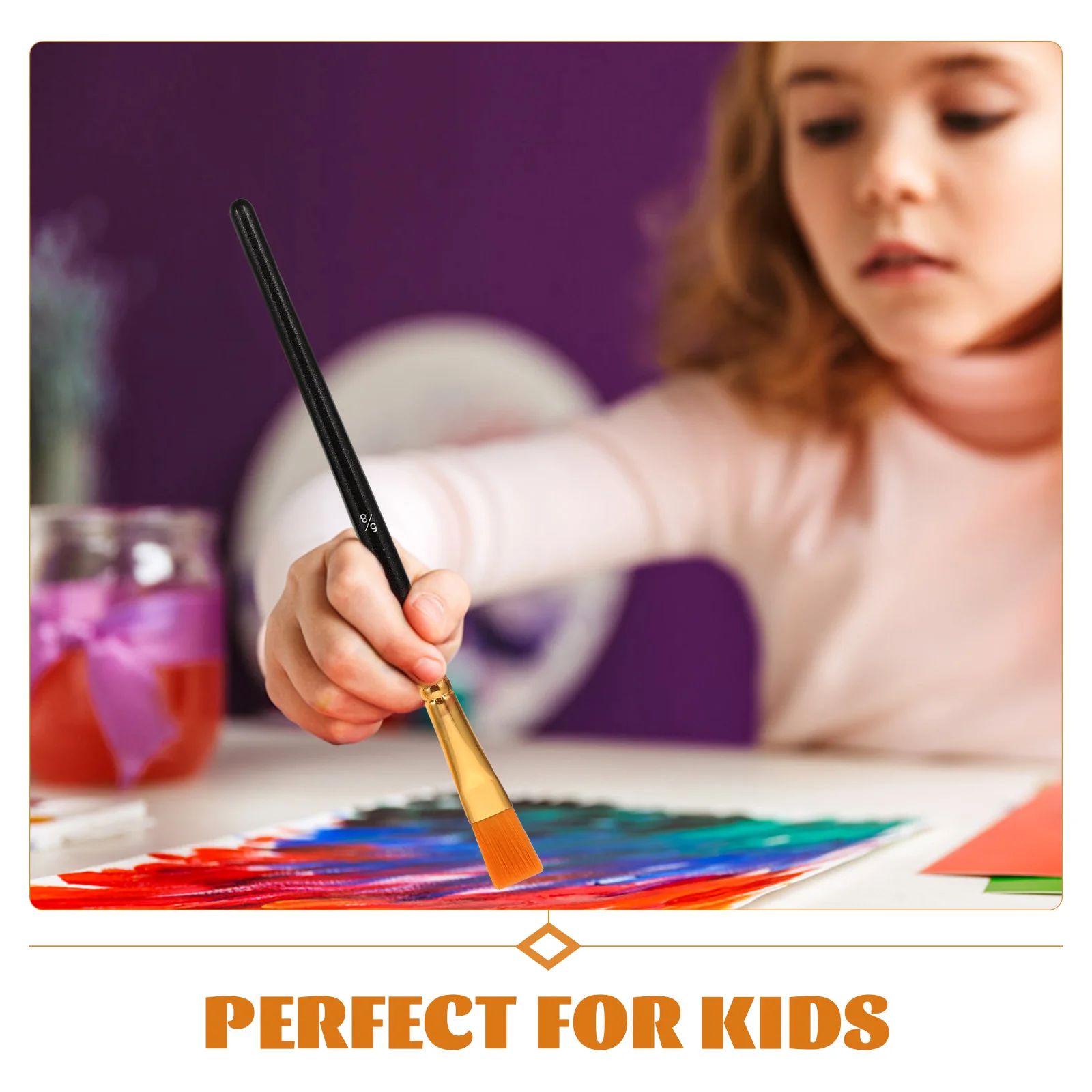 

1 Set Nylon Painting Brush Set For Acrylic Watercolor Oil Kids Students Portable Lightweight Spring Back Hair Art Craft Tools