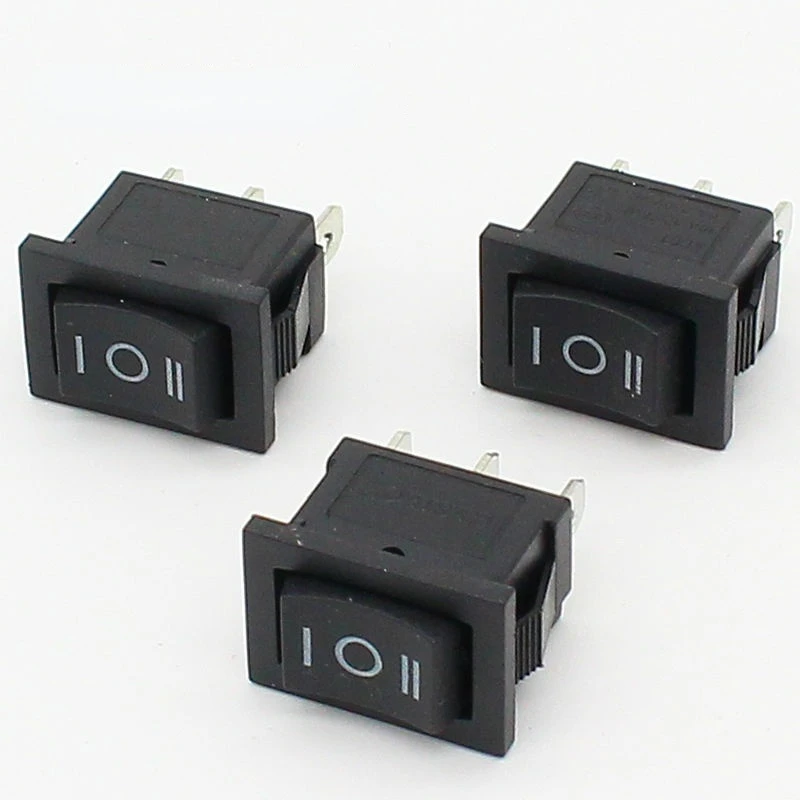 3 position rocker switch 3 pins on off on snap switch  5pcs