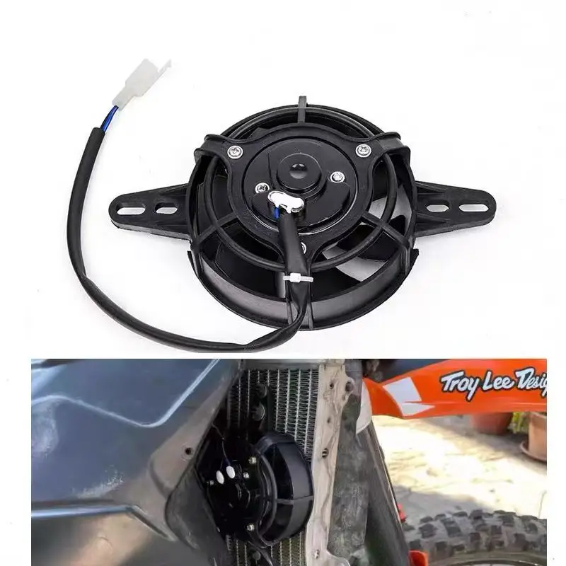 Motorcycle Dirt Bike ATV Universal Radiator Fan 12V Cooling Fan Suitable for  250 300 350 400 450 500CC ENDURO MX Motorcycles