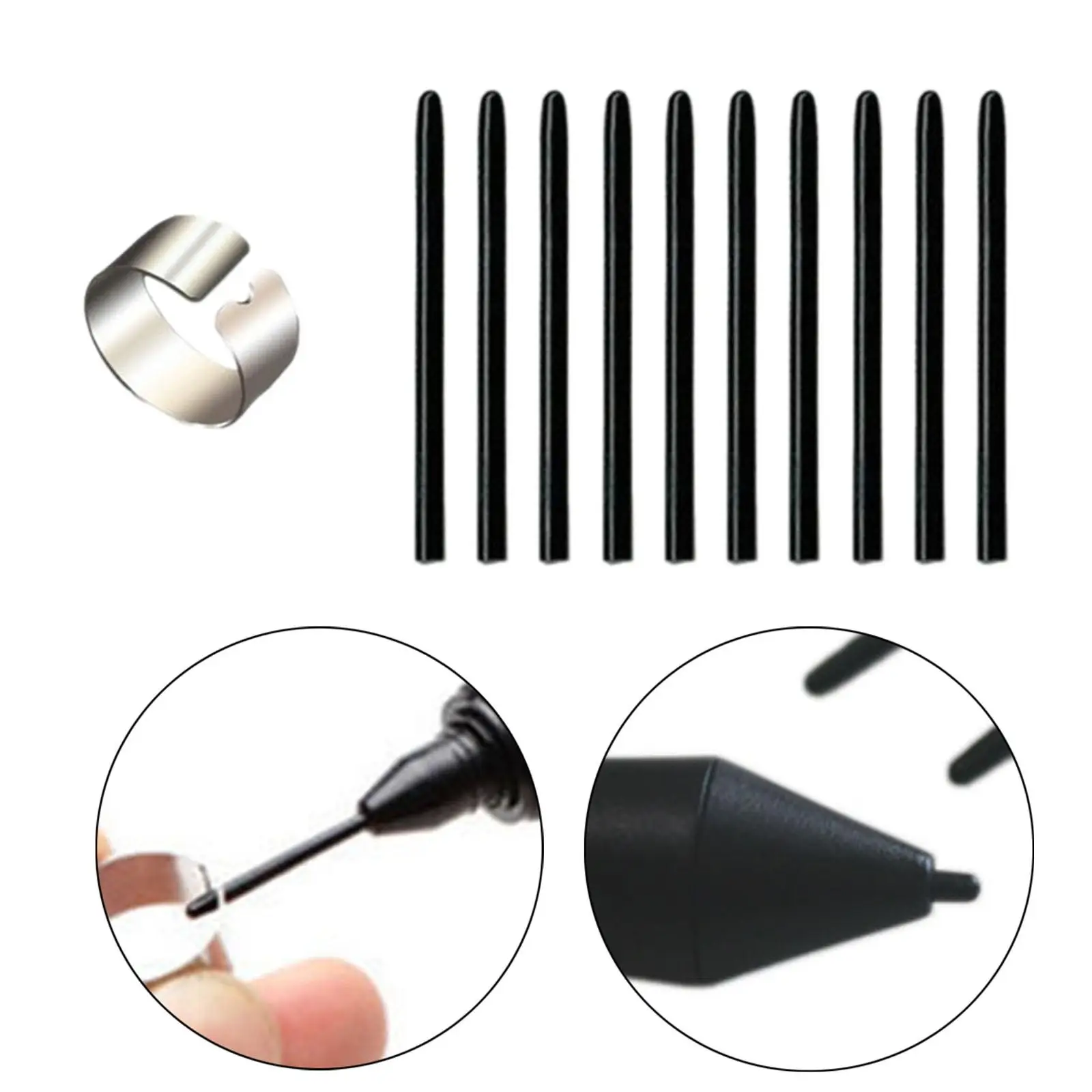 10Pcs Pen Refills Sturdy Graphics Tablet Nibs for Dth-1300 W1300 W1310 Dth-a1300 CTL-471 671 472 672 PTH-450 650 850 451 651 851